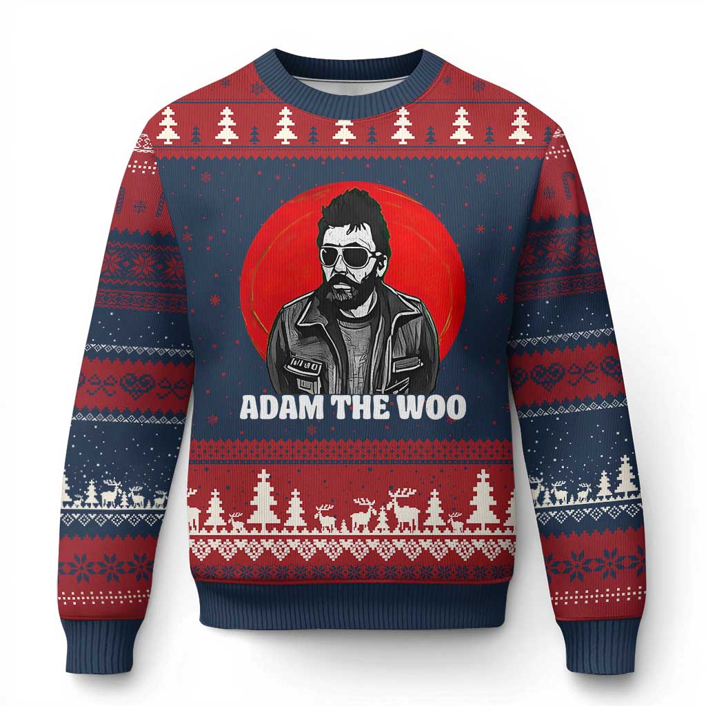 Adam Inspired Graphic Ugly Christmas Sweater The Woo In Remembrance Memorial Tribute - Wonder Print Shop