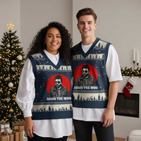 Adam Inspired Graphic V-Neck Knit Sweater Vest The Woo In Remembrance Memorial Tribute - Wonder Print Shop