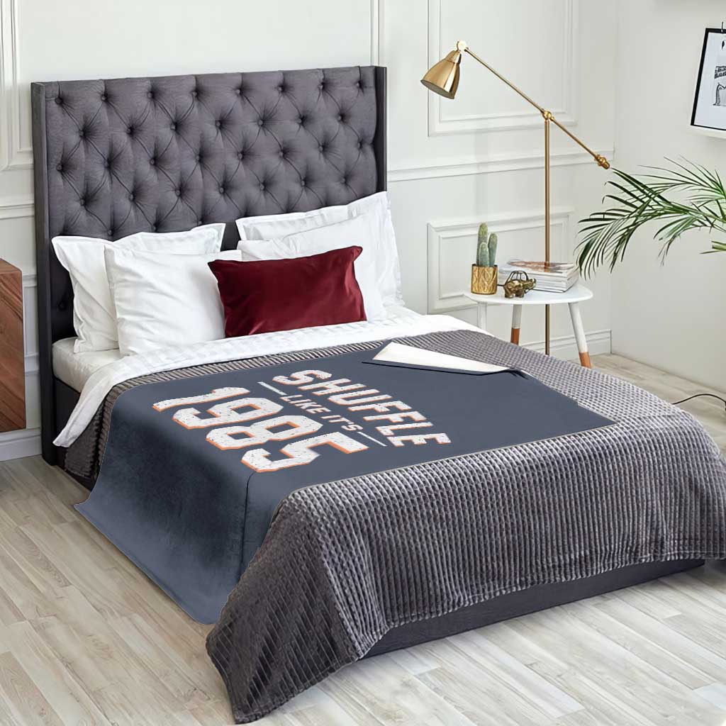 Shuffle Like It’s 1985 Throw Blanket Retro Championship Celebrated - Wonder Print Shop