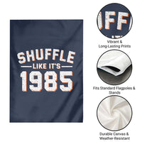 Shuffle Like It’s 1985 Garden Flag Retro Championship Celebrated - Wonder Print Shop