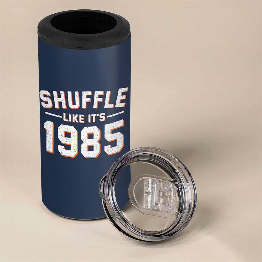 Shuffle Like It’s 1985 4 in 1 Can Cooler Tumbler Retro Championship Celebrated - Wonder Print Shop