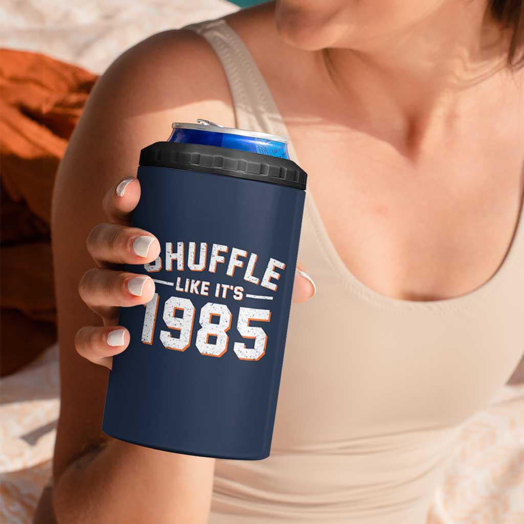 Shuffle Like It’s 1985 4 in 1 Can Cooler Tumbler Retro Championship Celebrated - Wonder Print Shop