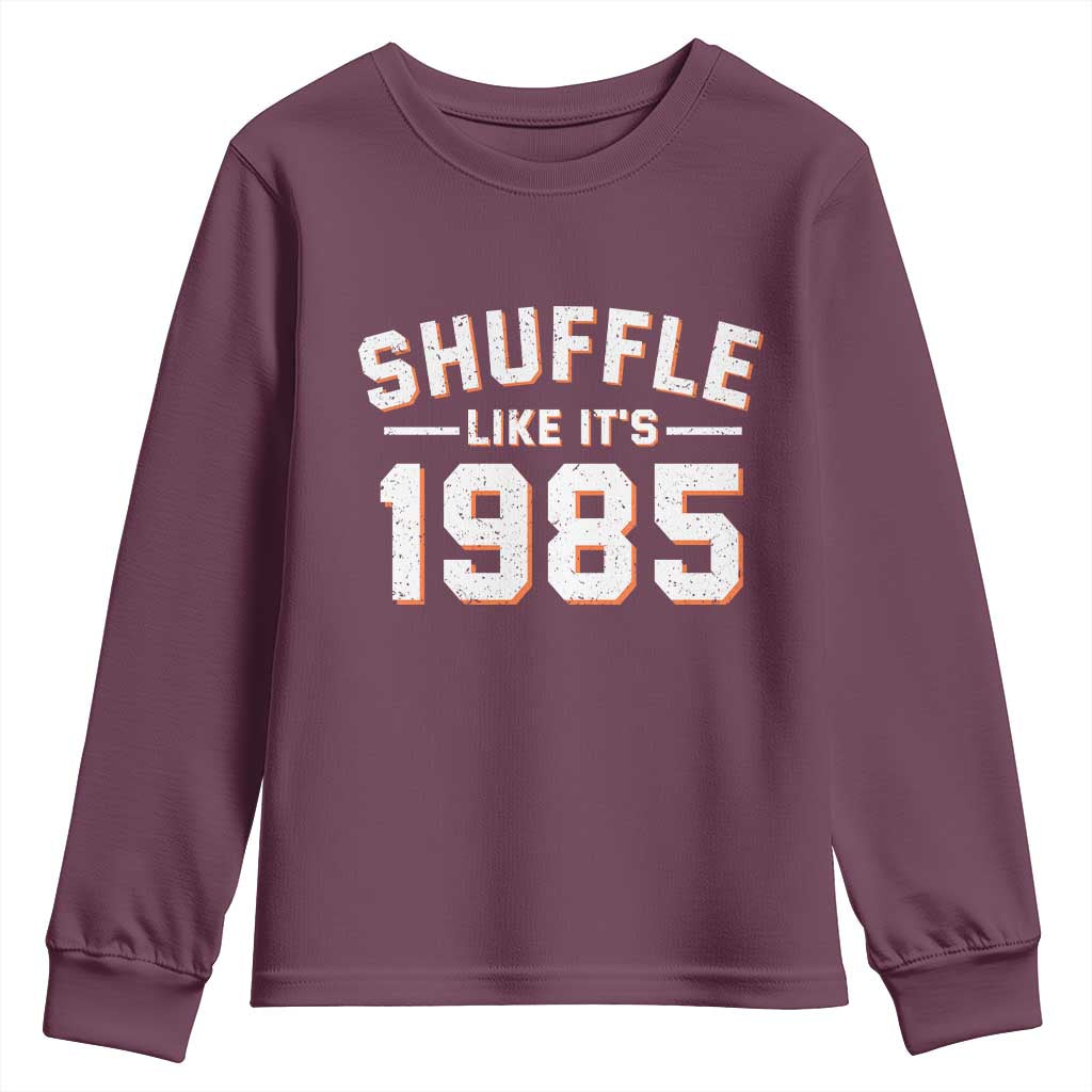 Shuffle Like It’s 1985 Youth Sweatshirt Retro Championship Celebrated - Wonder Print Shop
