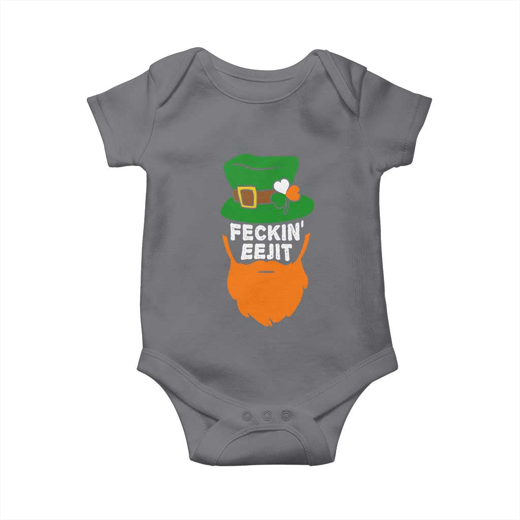 Funny St Patricks Day Baby Onesie Feckin Eejit Irish Slang Idiot Patty's Day