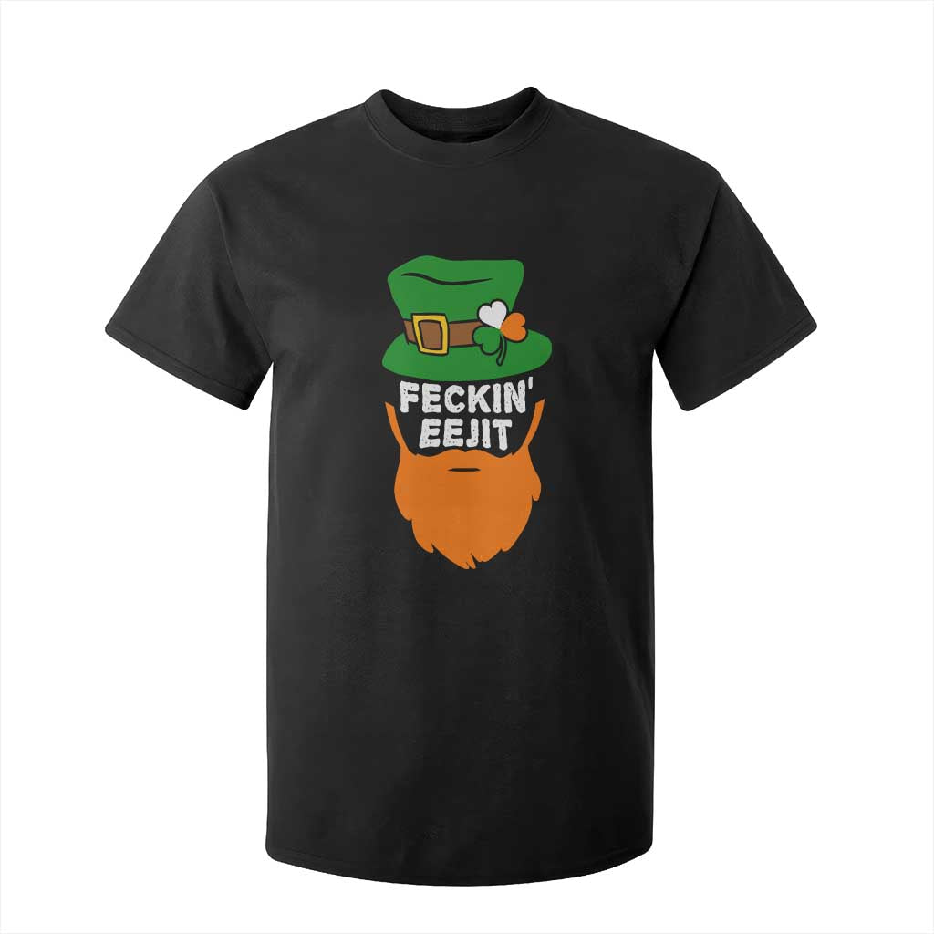 Funny St Patricks Day T Shirt For Kid Feckin Eejit Irish Slang Idiot Patty's Day