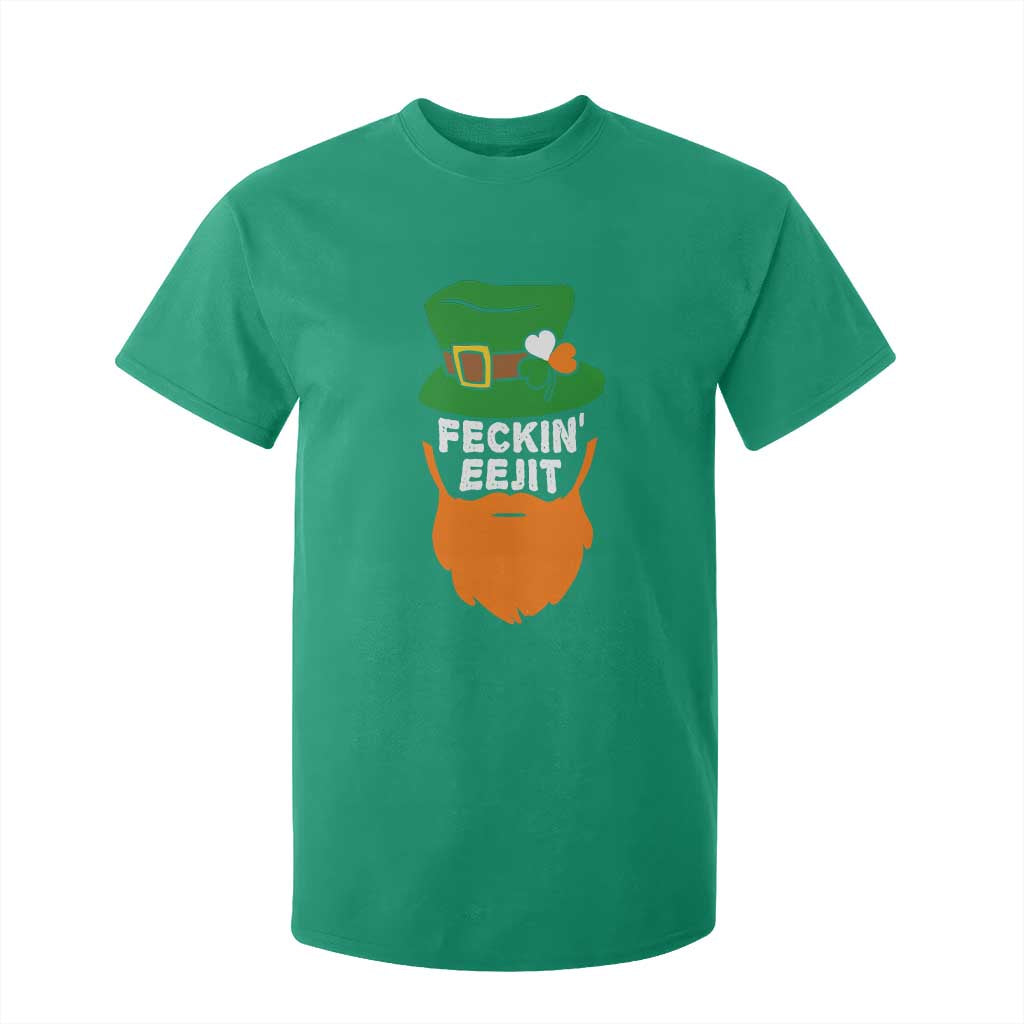 Funny St Patricks Day T Shirt For Kid Feckin Eejit Irish Slang Idiot Patty's Day