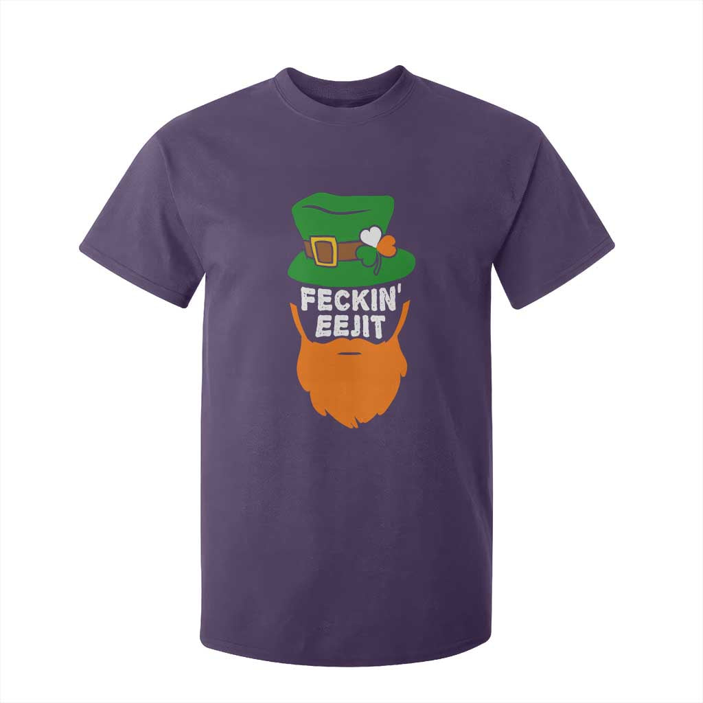 Funny St Patricks Day T Shirt For Kid Feckin Eejit Irish Slang Idiot Patty's Day