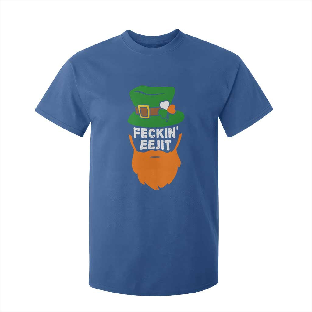 Funny St Patricks Day T Shirt For Kid Feckin Eejit Irish Slang Idiot Patty's Day
