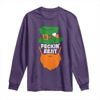 Funny St Patricks Day Long Sleeve Shirt Feckin Eejit Irish Slang Idiot Patty's Day