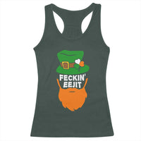 Funny St Patricks Day Racerback Tank Top Feckin Eejit Irish Slang Idiot Patty's Day