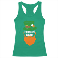 Funny St Patricks Day Racerback Tank Top Feckin Eejit Irish Slang Idiot Patty's Day