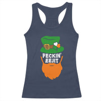 Funny St Patricks Day Racerback Tank Top Feckin Eejit Irish Slang Idiot Patty's Day