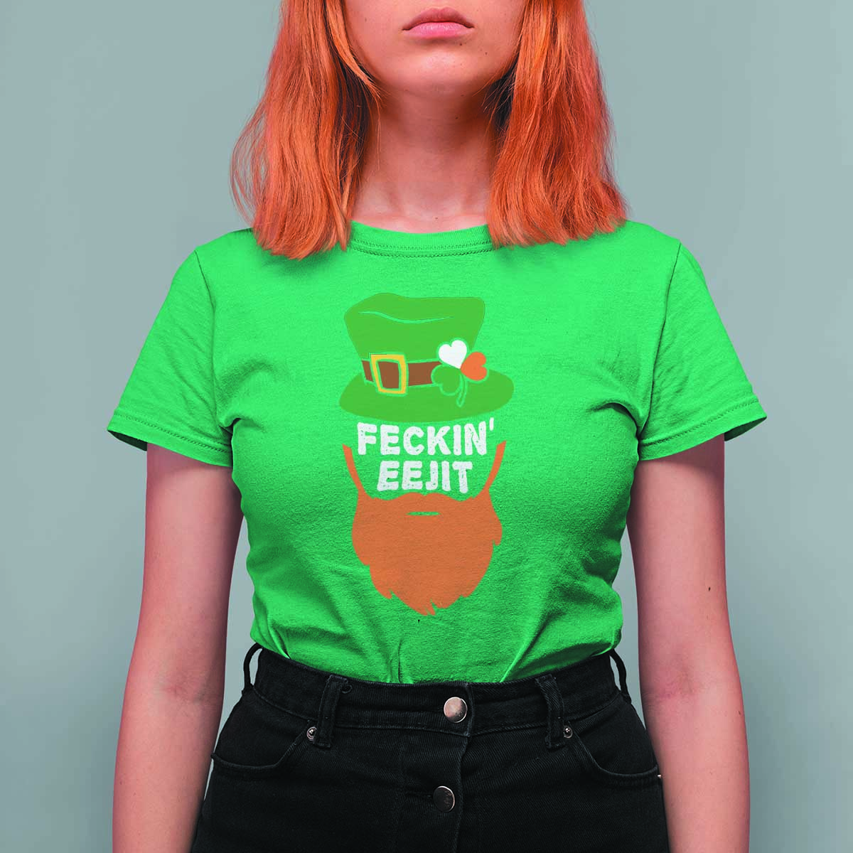 Funny St Patricks Day T Shirt For Women Feckin Eejit Irish Slang Idiot Patty's Day