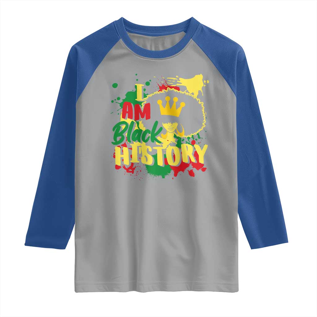 I Am Black History Raglan Shirt Afro Queen African American Pride