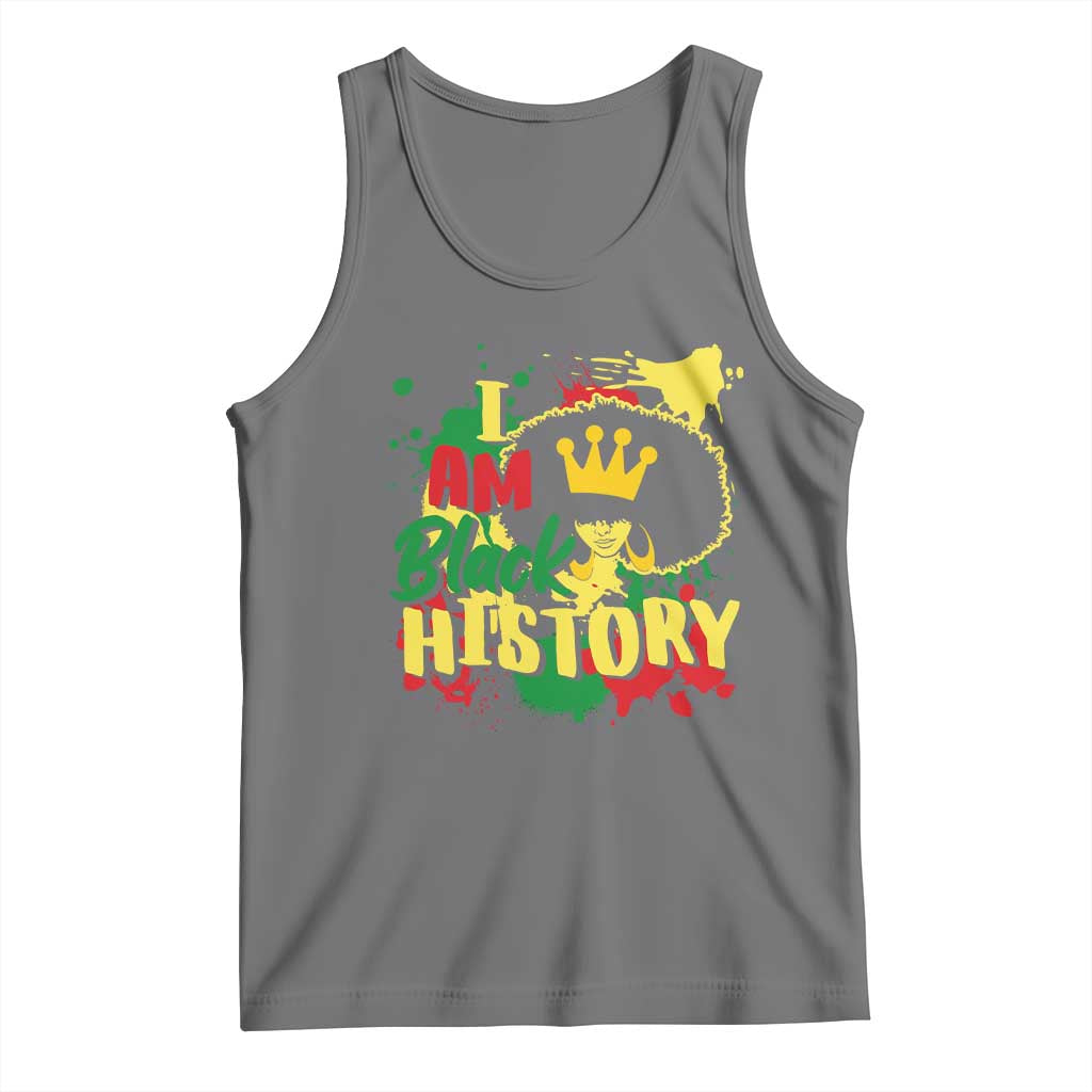 I Am Black History Tank Top Afro Queen African American Pride