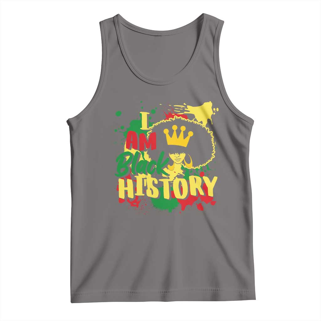 I Am Black History Tank Top Afro Queen African American Pride
