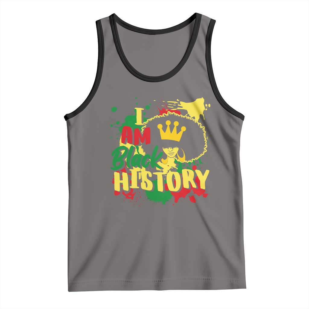 I Am Black History Tank Top Afro Queen African American Pride