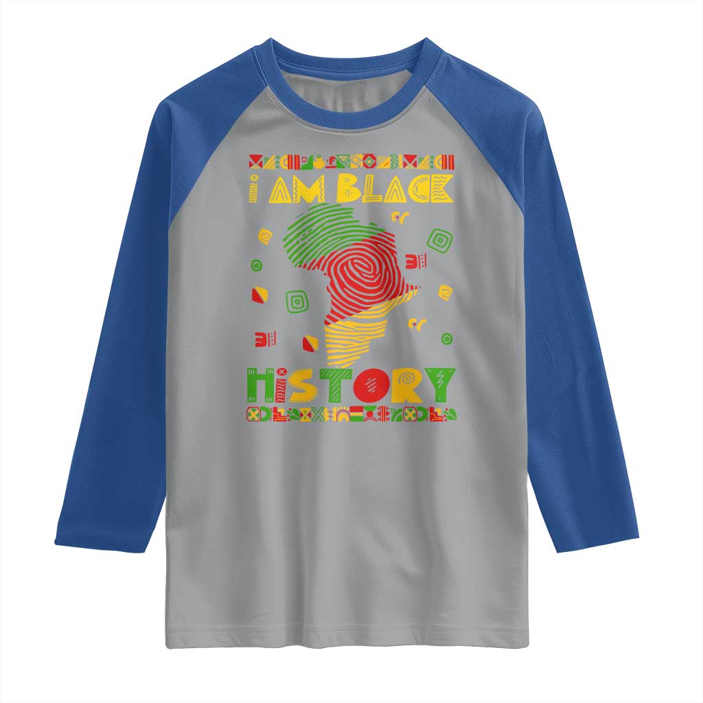 I Am Black History Raglan Shirt African American Pride Kente