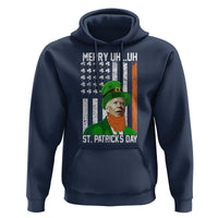 Funny Biden St Patricks Day Hoodie Merry 4th of Saint Patrick Uh Uh Leprechaun American Flag