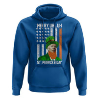 Funny Biden St Patricks Day Hoodie Merry 4th of Saint Patrick Uh Uh Leprechaun American Flag