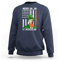 Funny Biden St Patricks Day Sweatshirt Merry 4th of Saint Patrick Uh Uh Leprechaun American Flag - Wonder Print Shop