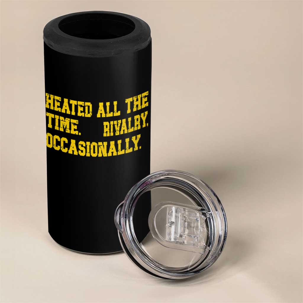 Heated All The Time Rivalry Occasionally 4 in 1 Can Cooler Tumbler Viral Hockey Romance for Passionate Fans