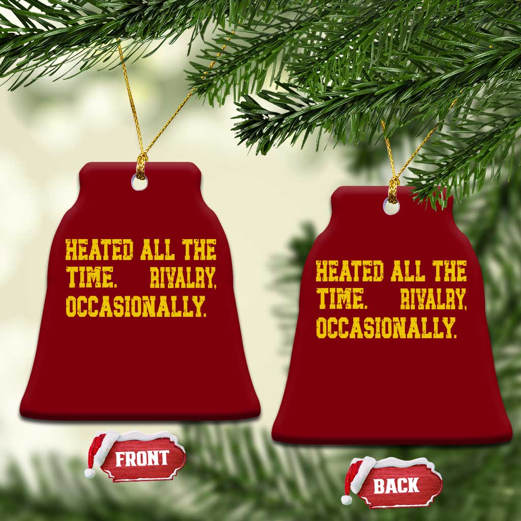 Heated All The Time Rivalry Occasionally Ceramic Ornament Viral Hockey Romance for Passionate Fans
