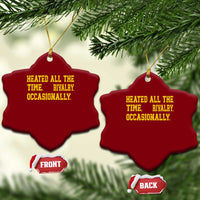 Heated All The Time Rivalry Occasionally Ceramic Ornament Viral Hockey Romance for Passionate Fans