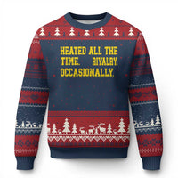 Heated All The Time Rivalry Occasionally Ugly Christmas Sweater Viral Hockey Romance for Passionate Fans