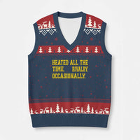 Heated All The Time Rivalry Occasionally V-Neck Knit Sweater Vest Viral Hockey Romance for Passionate Fans