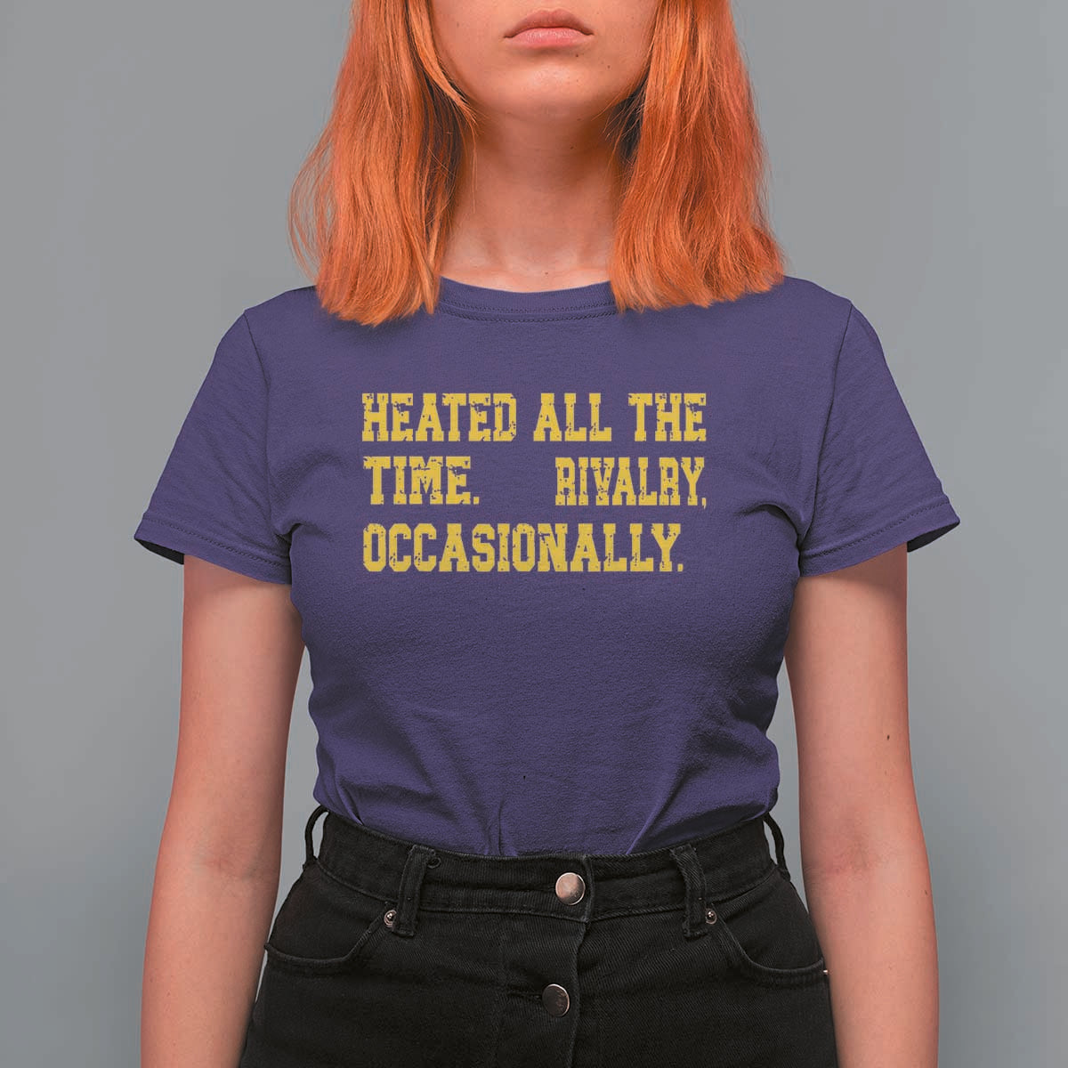 Heated All The Time Rivalry Occasionally T Shirt For Women Viral Hockey Romance for Passionate Fans