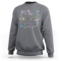 Live In Moment Inspirational Quote Dragonfly Lover T-shirt, Dragonflies, Floral Tee, Dragonfly Gift, Insect Lover Shirt, Springtime Shirt Sweatshirt - Wonder Print Shop