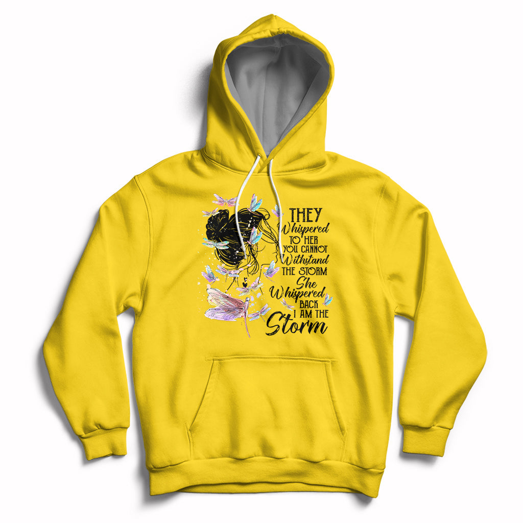 She Whispered Back I Am The Storm Dragonflies Shirt for Women, Dragonfly T-shirt, Dragonfly Gift, Insect Lover, Spiritual Shirt Hoodie - Wonder Print Shop