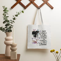She Whispered Back I Am The Storm Dragonflies Tote Bag for Women, Dragonfly Tote Bag, Dragonfly Gift, Insect Lover, Spiritual Tote Bag Tote Bag - Wonder Print Shop