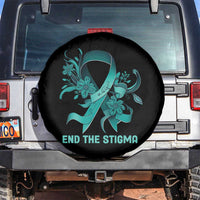 Sexual Assault Awareness Spare Tire Cover End The Stigma Teal Floral Ribbon