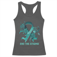 Sexual Assault Awareness Racerback Tank Top End The Stigma Teal Floral Ribbon