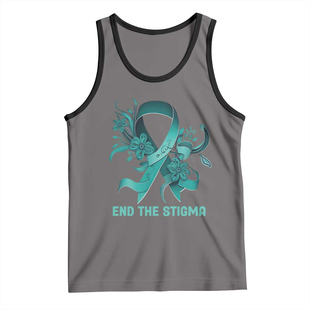 Sexual Assault Awareness Tank Top End The Stigma Teal Floral Ribbon