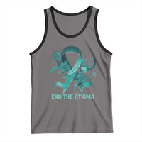 Sexual Assault Awareness Tank Top End The Stigma Teal Floral Ribbon