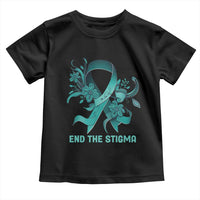Sexual Assault Awareness Toddler T Shirt End The Stigma Teal Floral Ribbon