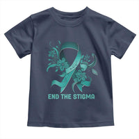 Sexual Assault Awareness Toddler T Shirt End The Stigma Teal Floral Ribbon