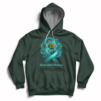 Sexual Assault Awareness Teal Sunflowers Ribbon End The Stigma, Sexual Assault Awareness Shirt Hoodie - Wonder Print Shop