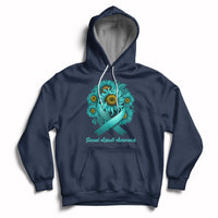Sexual Assault Awareness Teal Sunflowers Ribbon End The Stigma, Sexual Assault Awareness Shirt Hoodie - Wonder Print Shop