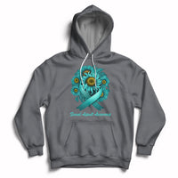 Sexual Assault Awareness Teal Sunflowers Ribbon End The Stigma, Sexual Assault Awareness Shirt Hoodie - Wonder Print Shop