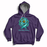 Sexual Assault Awareness Teal Sunflowers Ribbon End The Stigma, Sexual Assault Awareness Shirt Hoodie - Wonder Print Shop