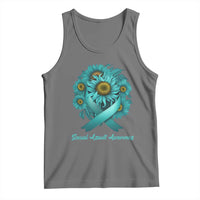 Sexual Assault Awareness Tank Top Teal Ribbon Sunflowers Support