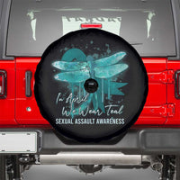 Sexual Assault Awareness Spare Tire Cover In April We Wear Teal Ribbon Butterfly