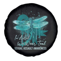 Sexual Assault Awareness Spare Tire Cover In April We Wear Teal Ribbon Butterfly