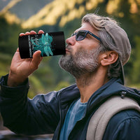 Sexual Assault Awareness 4 in 1 Can Cooler Tumbler In April We Wear Teal Ribbon Butterfly