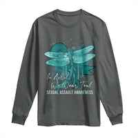 Sexual Assault Awareness Long Sleeve Shirt In April We Wear Teal Ribbon Butterfly