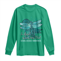 Sexual Assault Awareness Long Sleeve Shirt In April We Wear Teal Ribbon Butterfly